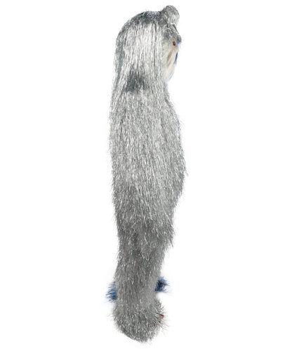 HPO Teen Extreme Hairy Two Part Costume Bundle & Mask Set - Full-Body Hair Suit Extra-Long Costume Wig for Halloween, Cosplay & Parties - Multiple Color Options