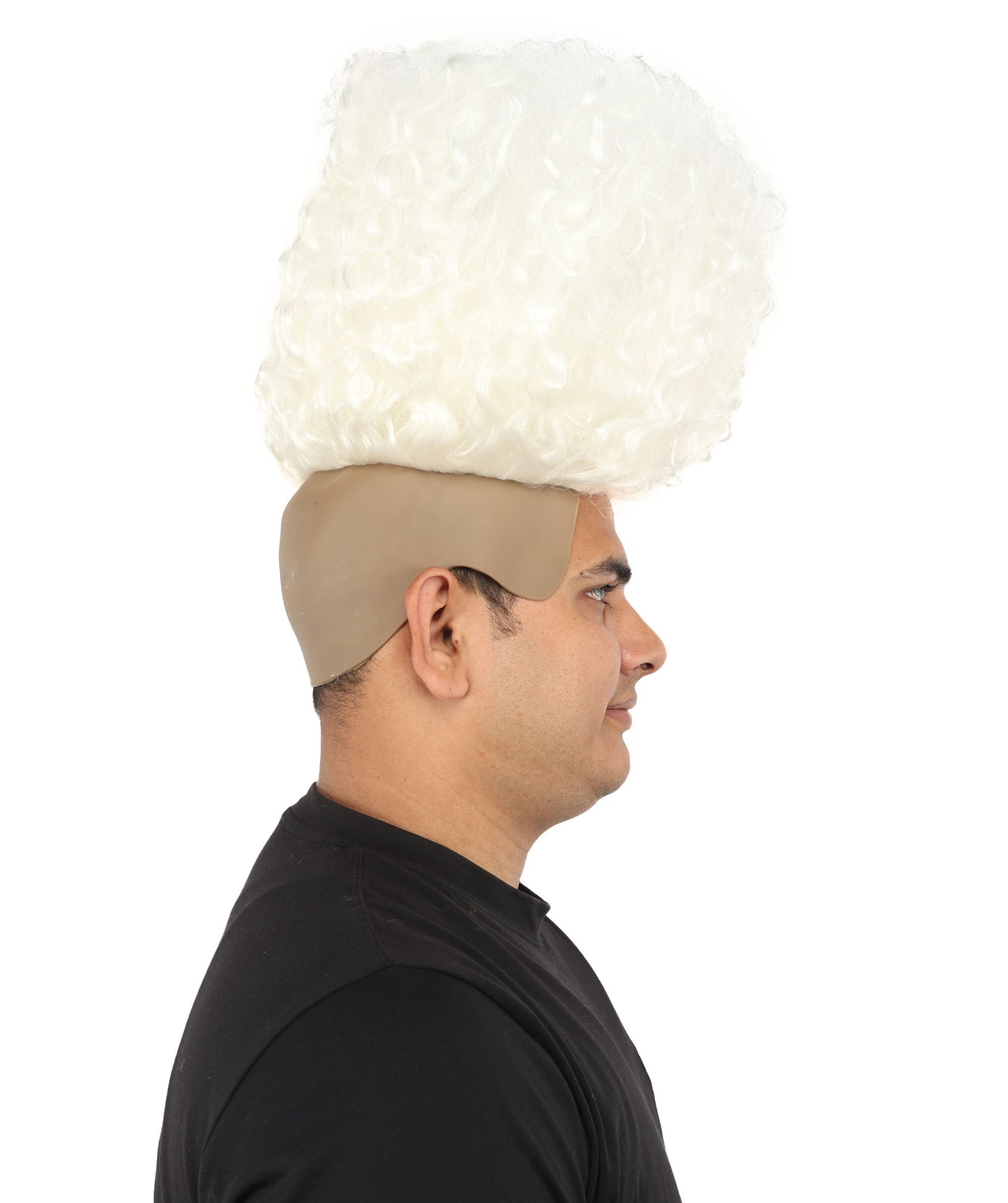 HPO Men’s Tall Afro Wig | Multicolor Options | Animated Scientist Style Hair | Funny Hairpiece with Bouncy Curls and Capless Cap | Retro Nerd Look for Parties, Shows & Halloween