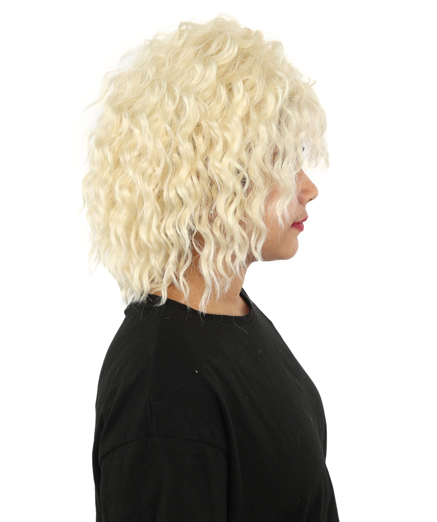HPO Adult Women's Messy Teased Spiky Multicolor Wig | Curly Two-tone vibrant hue, create of synthetic fiber, extreme textured volume, breathable capless base | Party, Halloween, theater, drag, performance, costume events