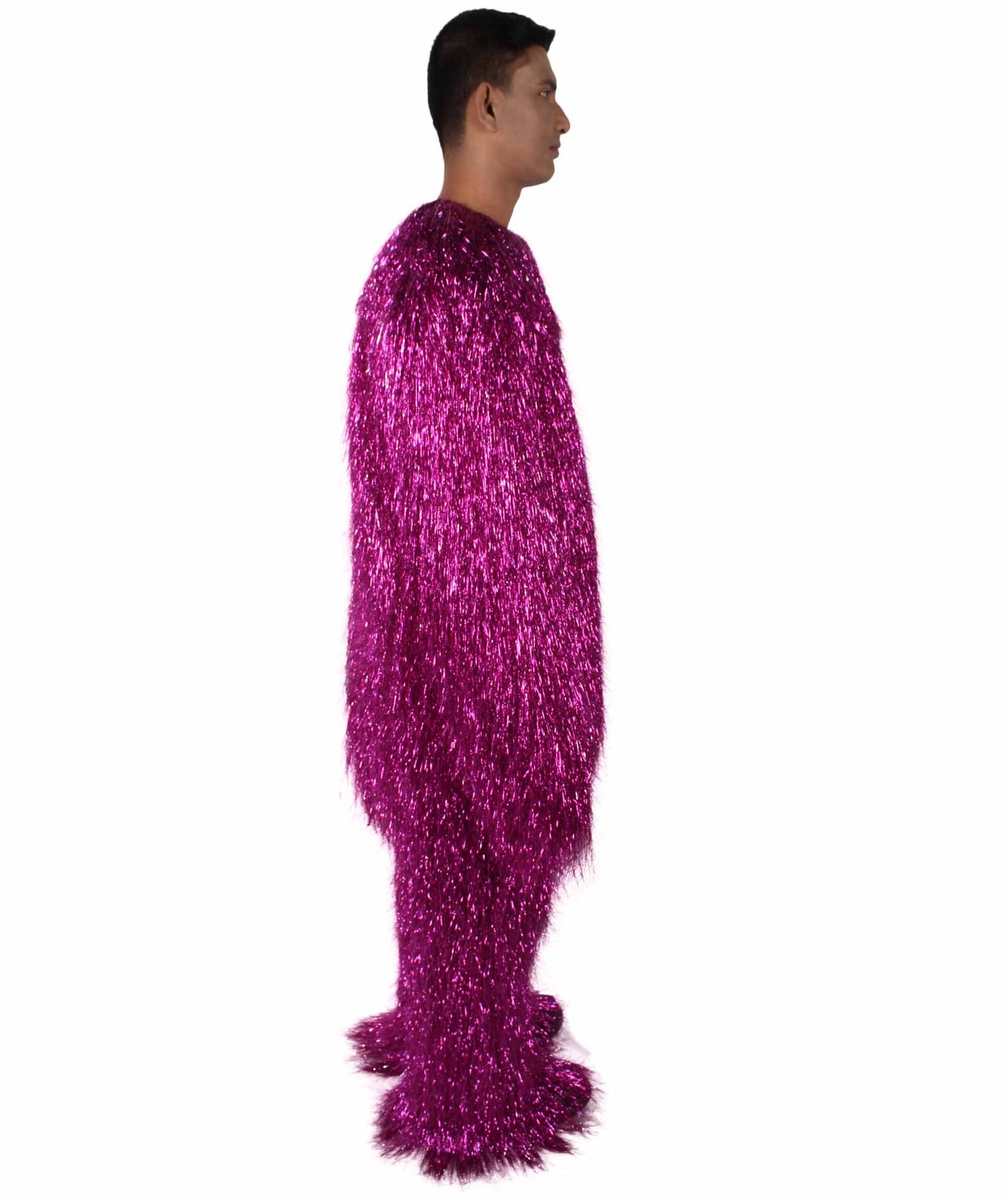 HPO Hairy Unisex Ape Mask and Bodysuit Costume Tinsel  | Multiple Colors