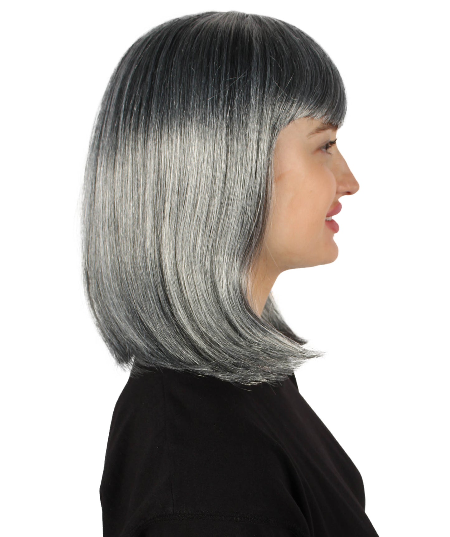 HPO Women's Shoulder Length Bob Wig Collection | Straight Halloween Wig Multiple Color Option | Premium Breathable Capless Cap