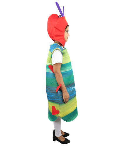 Colorful Caterpillar Costume | Adult Multicolor Striped Bodysuit with Antenna Hood | Playful Insect Outfit for Halloween, Cosplay & Parties