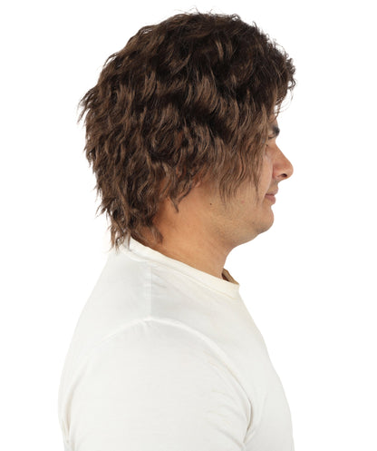 HPO Adult Men's Messy Wavy Shag Wig | Multiple Color Options | Create of synthetic fiber, relaxed tousled volume, breathable base | Party, Halloween, theater, drag, performance, costume events