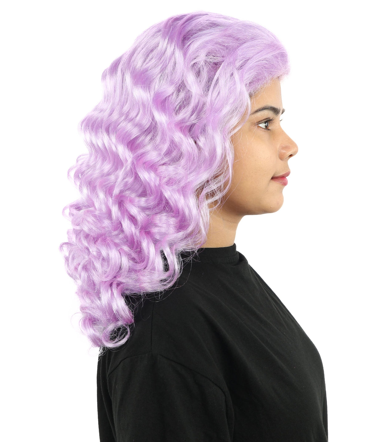 HPO Adult Women’s 16-Inch Medium Wig with Soft Curls | Multiple Color Options | Ideal for Cosplay, and Themed Events | Elegant, Versatile Hairpiece for Various Looks