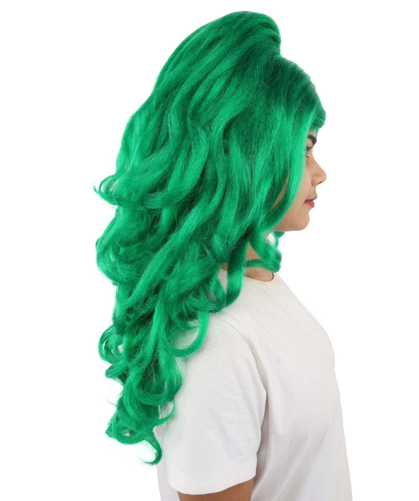 HPO Adult Long 20-Inch Curly Wig | Multiple Color Options | Ideal Cosplay, and Themed Parties | Soft, Natural-Looking, and Easy to Wear