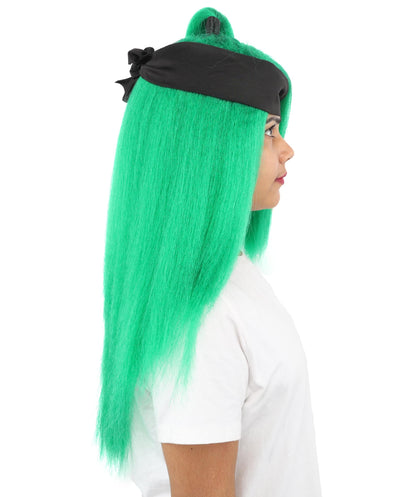 Women's High Ponytail Ninja Wig | Multiple Color Options | Create of synthetic fiber, long straight texture with top-tied fountain, breathable base | Cosplay, Halloween, theater, party, performance, costume events