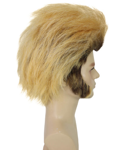HPO Adult Men’s Brown Wild Werewolf Wig | Ideal for Halloween & animal-Themed  party | Flame-retardant Synthetic Fiber