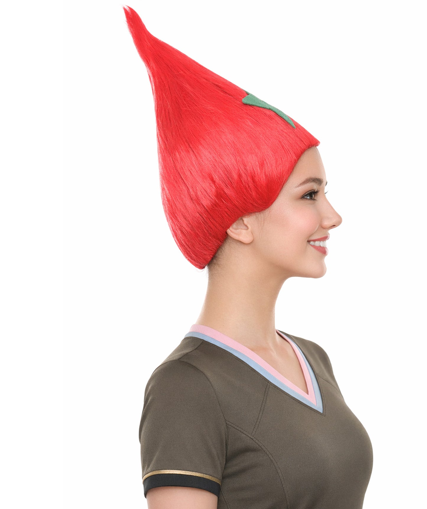 Morocco Flag Sport Troll Wig | Red Fancy Wig | Premium Breathable Capless Cap