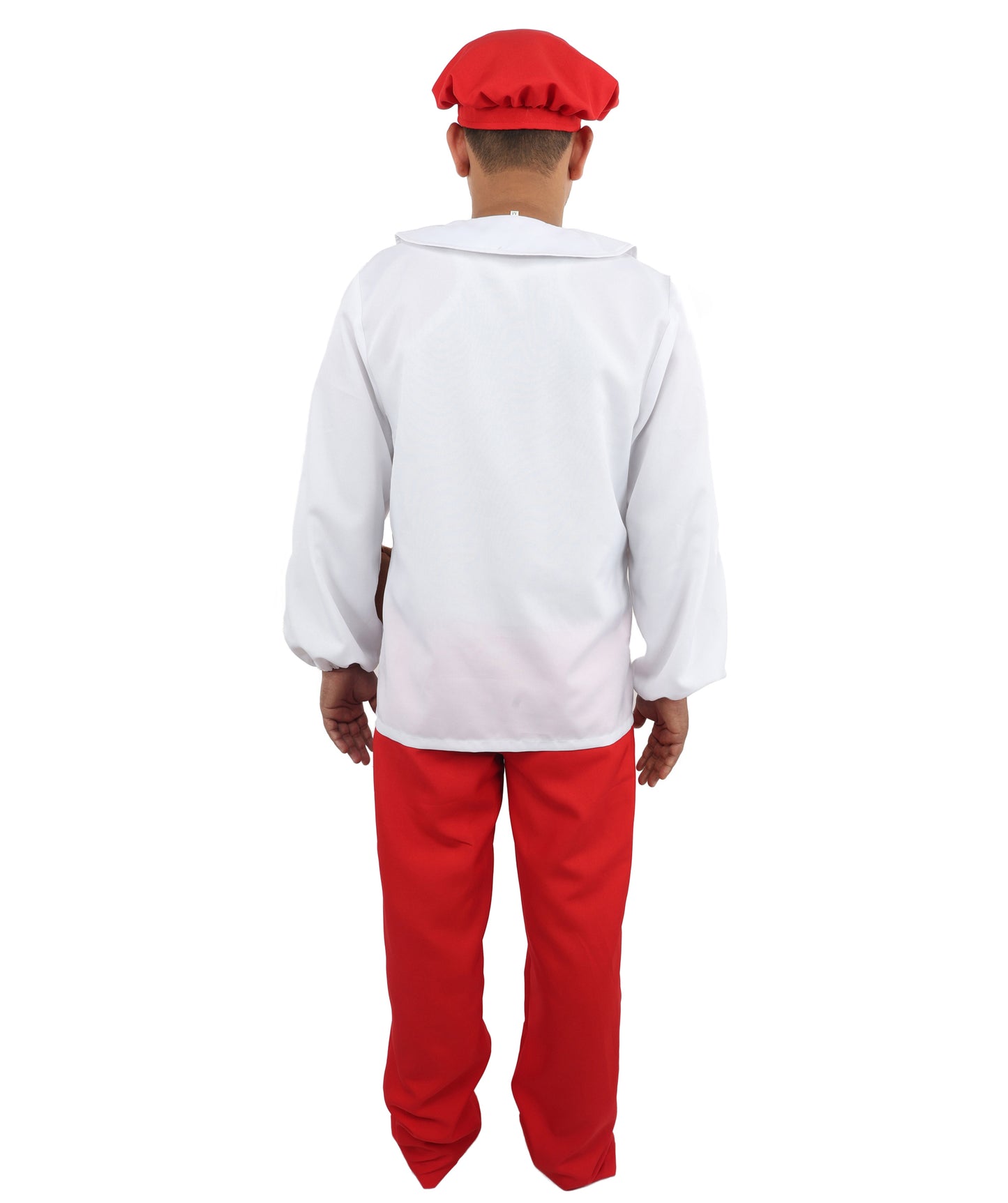 HPO Painter Men’s Costume with Hat – White and Red Themed Outfit  | Creative Fancy Dress for Parties and Social Events