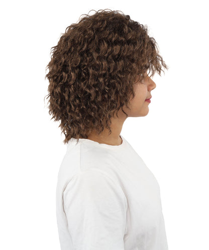 HPO Adult Women's Messy Teased Spiky Multicolor Wig | Curly Two-tone vibrant hue, create of synthetic fiber, extreme textured volume, breathable capless base | Party, Halloween, theater, drag, performance, costume events