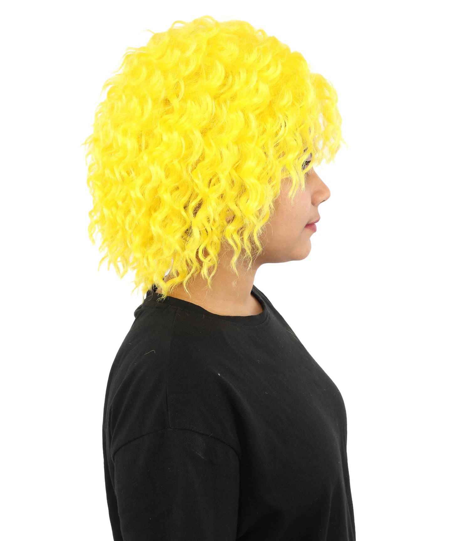 HPO Adult Women's Messy Teased Spiky Multicolor Wig | Curly Two-tone vibrant hue, create of synthetic fiber, extreme textured volume, breathable capless base | Party, Halloween, theater, drag, performance, costume events