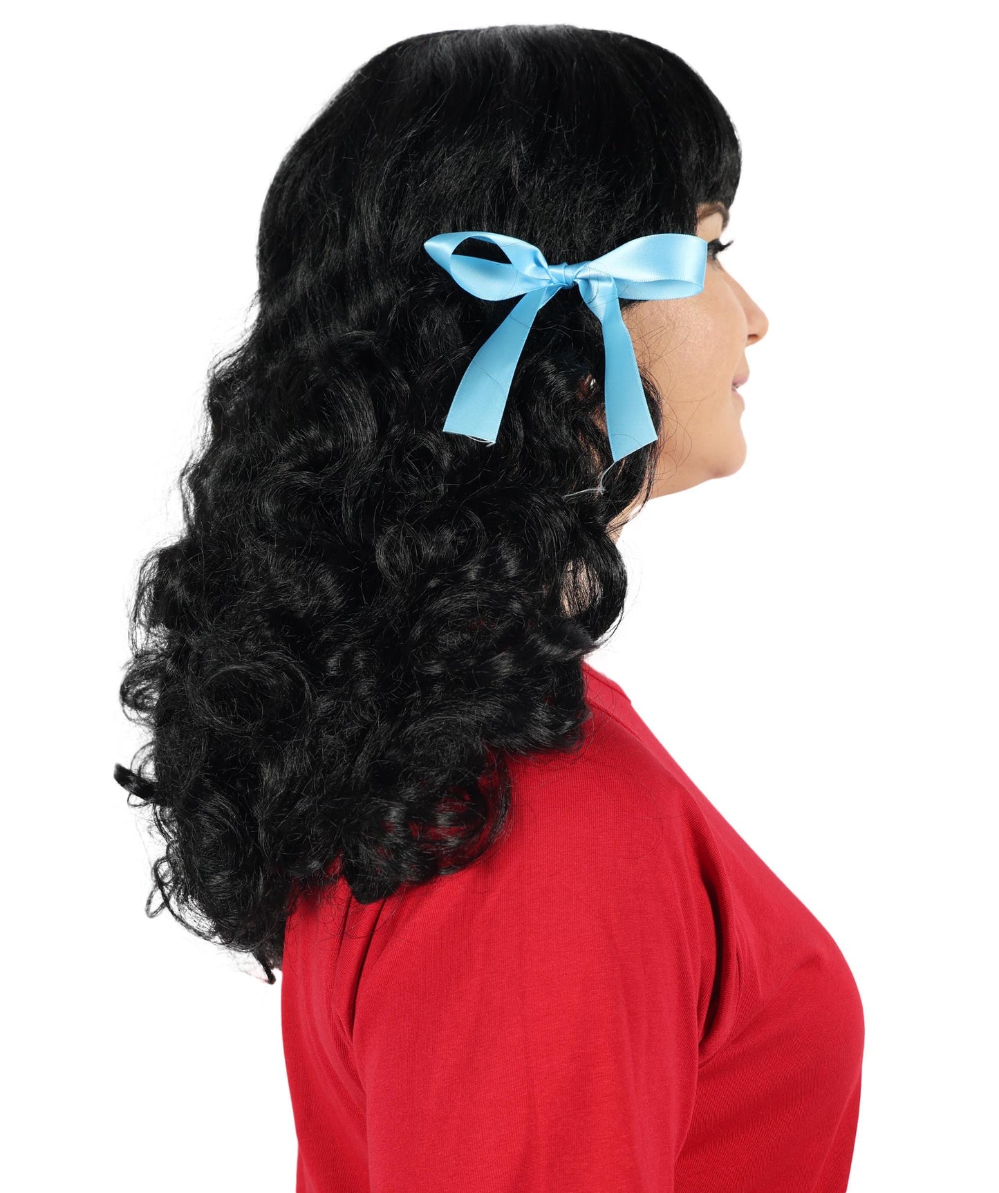 Multiple color option Wig / Blue Ribbons | Premium Breathable Capless Cap