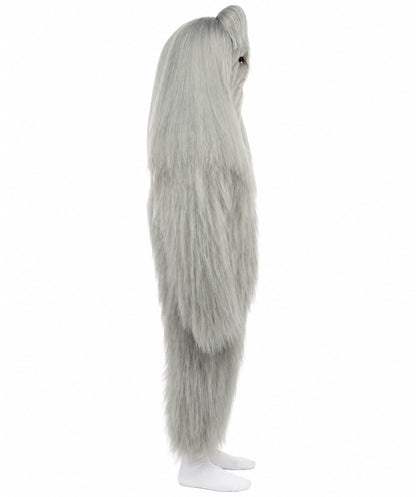 HPO Teen Extreme Hairy Person Costume Bundle & Mask Set - Full-Body Hair Suit Extra-Long Costume Wig for Halloween, Cosplay & Parties - Multiple Color Options