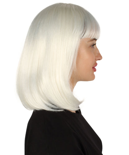 HPO Women's Shoulder Length Bob Wig Collection | Straight Halloween Wig Multiple Color Option | Premium Breathable Capless Cap