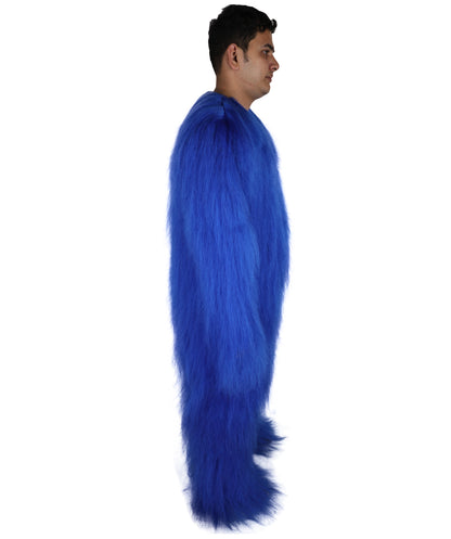 HPO Unisex Extreme Hairy Person Costume, Mask and Bundle - Full-Body Hair Suit Extra-Long Ash Brown Costume Wig for Halloween, Cosplay & Parties