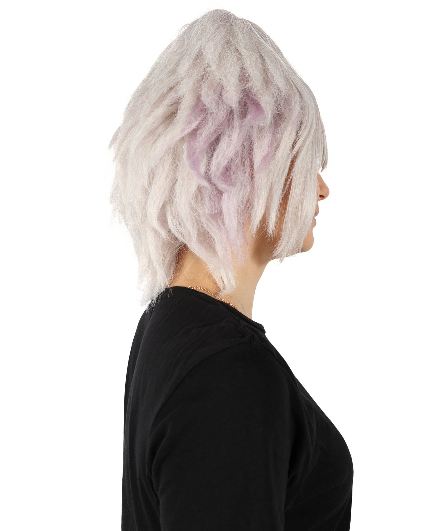 HPO Women's Princess Grey Featury Fluffy Wig I Cosplay Wig I Flame-retardant Synthetic Fiber