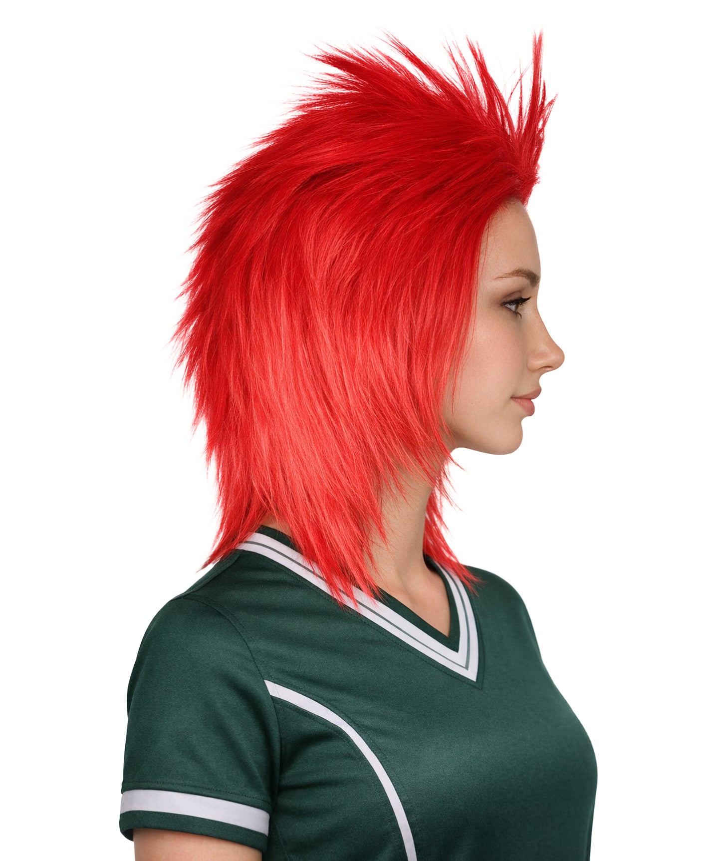 Morocco Flag Sports,80's Mullet Wig | Premium Breathable Capless Cap