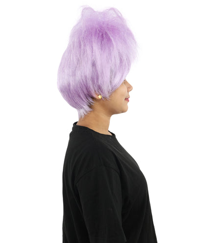 HPO Women’s 15-Inch Orange Spiky Troll Wig | Fun Animated Character | Bright and Bold Look for Halloween, Cosplay, and Themed Party