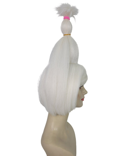 HPO Women’s Silver Grey Wig with Bangs | DAN DA DAN-Inspired Hairpiece | Halloween, Stage Performance& Party