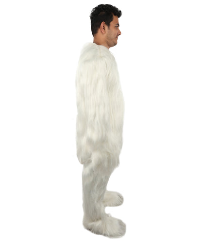 HPO Adult Unisex Banana Leaf  Furry Monster Grinch Costume | Christmas Santa Costume | Full-Body Fur Outfit with Long Fluffy Fabric | Ideal for Halloween, Cosplay & Party Events