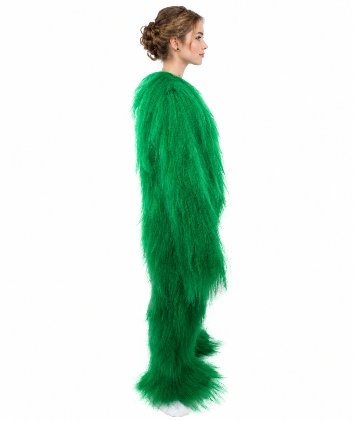 HPO Teen Extreme Hairy Person Costume Bundle & Mask Set - Full-Body Hair Suit Extra-Long Costume Wig for Halloween, Cosplay & Parties - Multiple Color Options