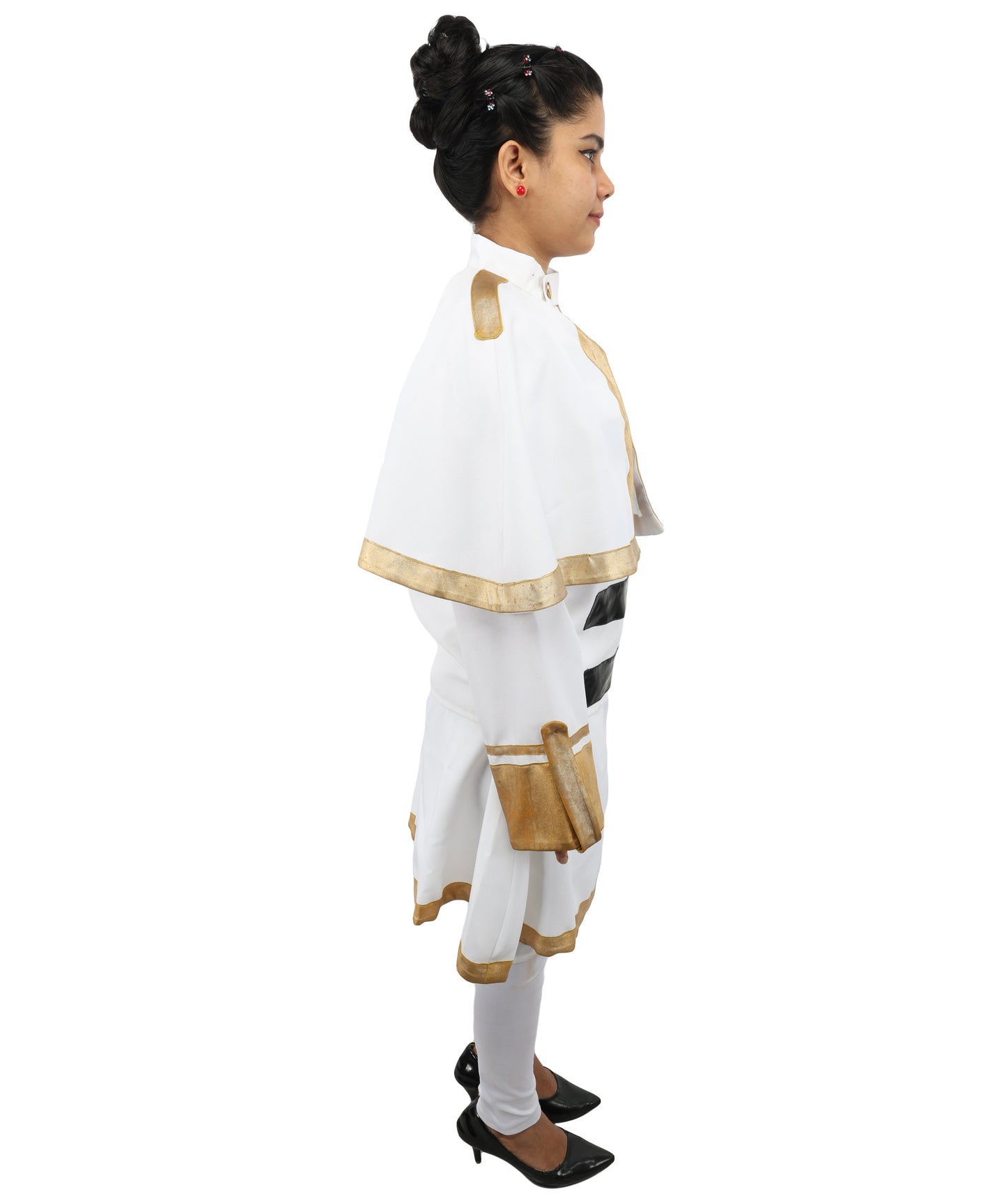 C-ZOFEK Frieren Elf Cosplay White Costume White Cape| Skirt, Pantyhose, Earrings