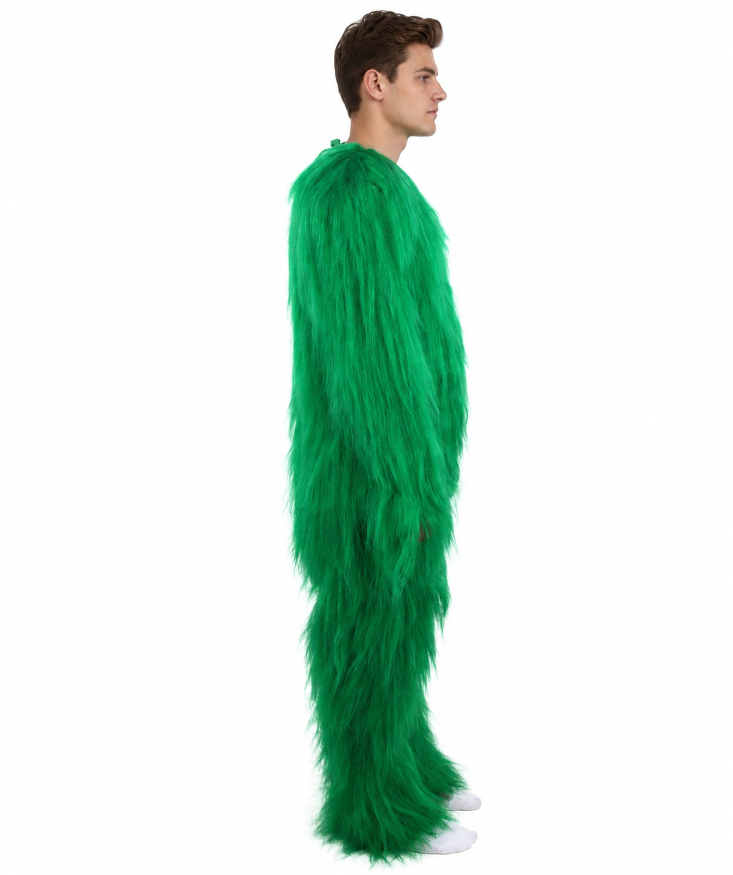 HPO Unisex Extreme Hairy Person Costume, Mask and Bundle - Full-Body Hair Suit Extra-Long Ash Brown Costume Wig for Halloween, Cosplay & Parties