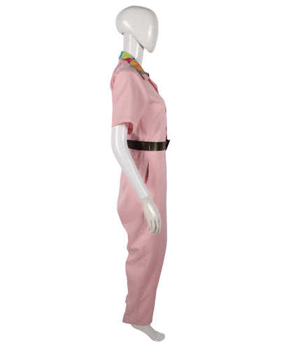 HPO Women's American Action Comedy Movie Character Jody Moreno Pink Jumpsuit, Perfect for Halloween, Flame-retardant Synthetic Fabric