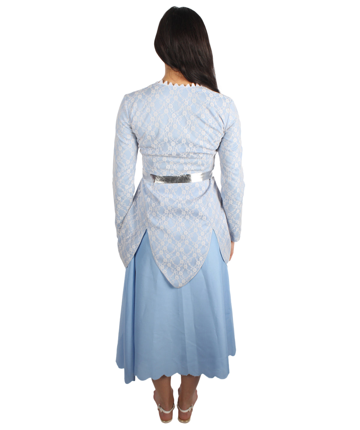 Adult Women’s Animated Movie Fairy Godmother Light Blue Gown Costume | Best for Halloween | Flame-retardant Materials