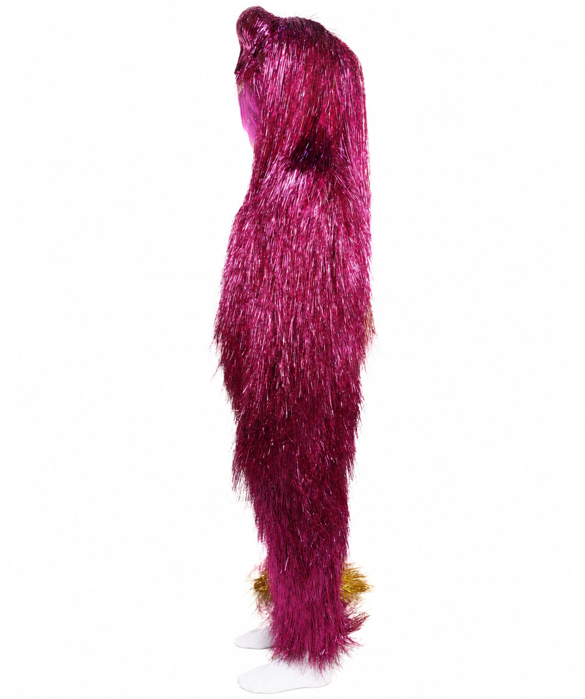 HPO Teen Extreme Hairy Two Part Costume Bundle & Mask Set - Full-Body Hair Suit Extra-Long Costume Wig for Halloween, Cosplay & Parties - Multiple Color Options