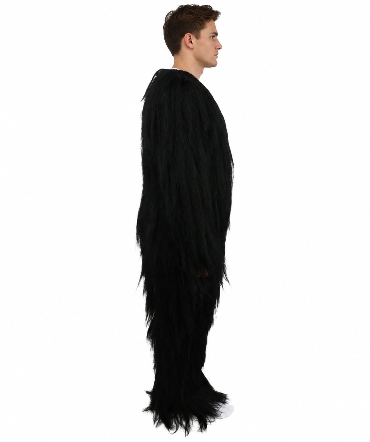 HPO  Extreme Hairy Person Two Part Costume, Mask and Bundle Set - Full-Body Hair Suit Extra-Long Costume Wig for Halloween, Cosplay & Parties - Multiple Color Options