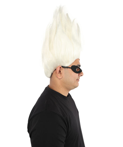 HPO Animated Movie Supervillain Wig , Troll Wig , Premium Breathable Capless Cap