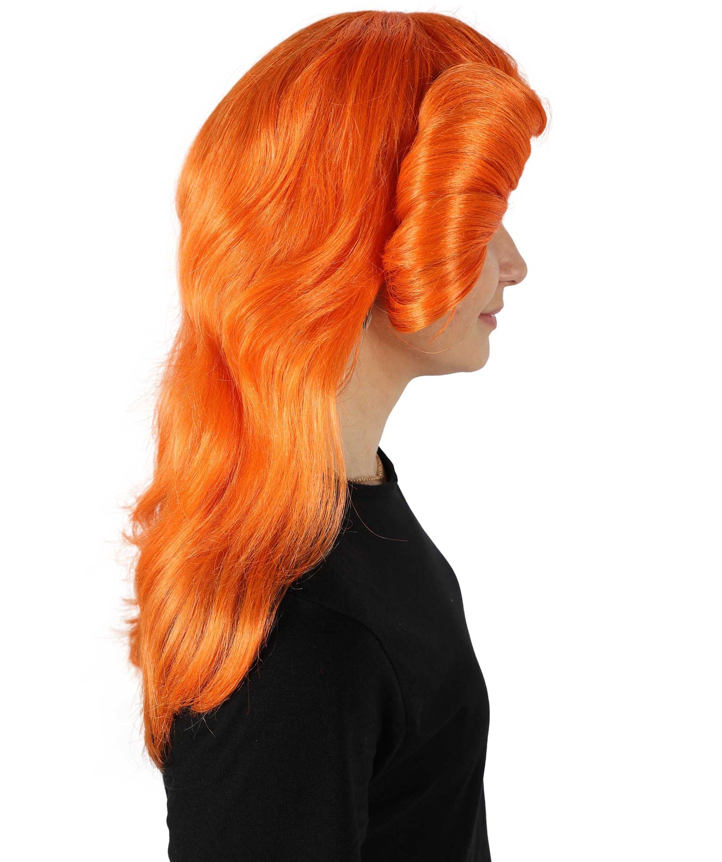 HPO Women's 70's Flick Multiple Color Retro Wig, Flame-retardant Synthetic Fiber