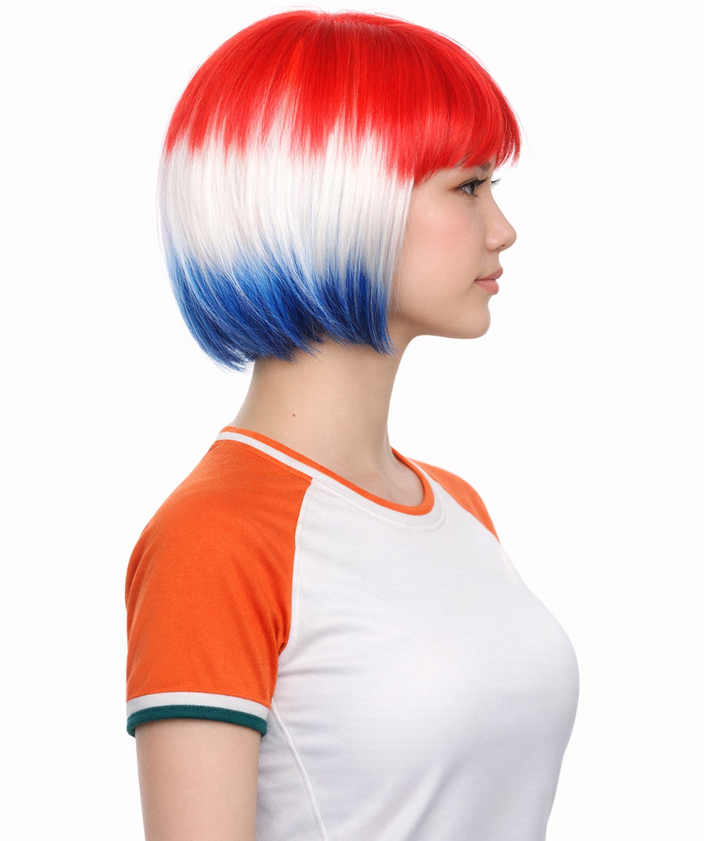 Women Patriotic Croatia Flag Wig | Premium Breathable Capless Cap