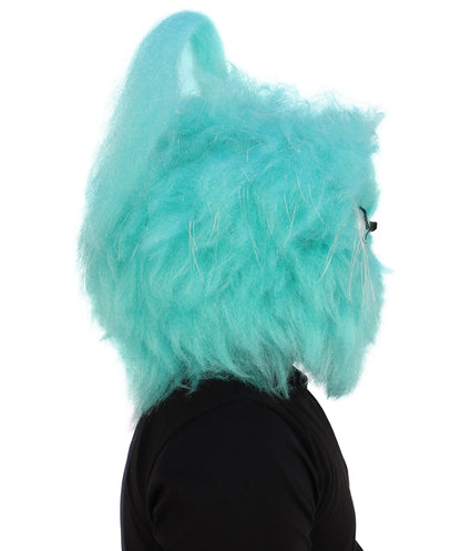 HPO Unisex Blue Furry Monster Costume, Mask and Bundle Set | Full Body Fur Costume with Matching Mask | Soft Plush Halloween Cosplay Outfit for Parties, Mascots & Performers