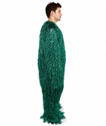 HPO UnisexTinsel Hairy Costume, Bundle & Mask Set | Full-Body Suit & Matching Mask | Long Hair Funny Costume for Halloween, Performers, Cosplay & Mascots | Multicolor Options