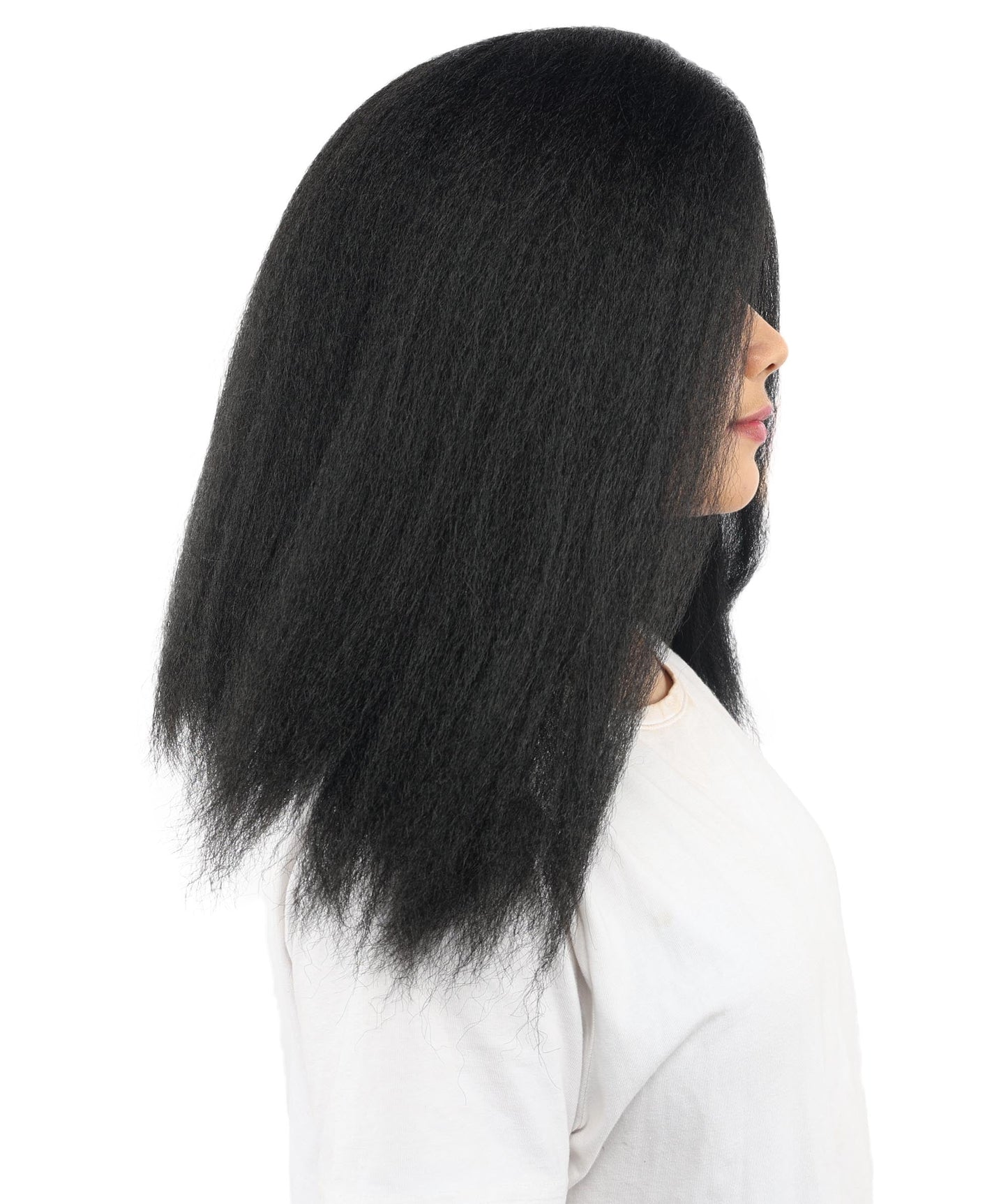 HPO Adult Women's Long Rounded Cartoon Hair Wig | Multiple Color Options | Bubble Bob, Deep Side Part, Heat Friendly Synthetic Strands & Breathable Net | Fancy Dress, Stage Show, Animated Character Events, Halloween & Festival