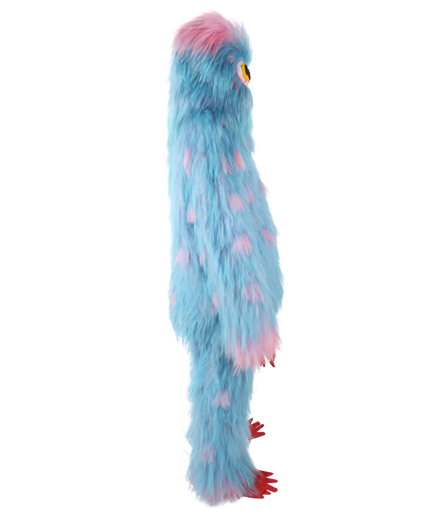 HPO Unisex Adorable Furry Multicolor Monster Costume Set with Head Mask & Bundle| Perfect for Halloween| Synthetic Fabric