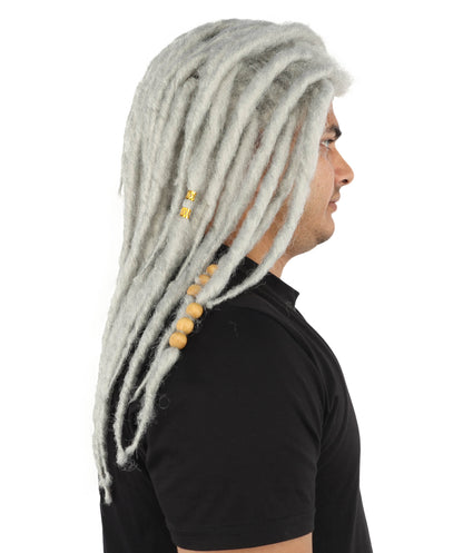 HPO Men’s Blonde Dreadlock Wig | Ideal for Cosplay, Halloween and Themed Parties | 22 Inch Realistic Texture, Adjustable Cap, and Comfortable Fit