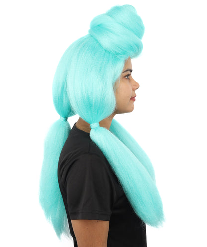 HPO Women’s High Volume Extra Long Yarn Twisted Bun Wig – Multiple Color Options | Bubble Ponytails Hairpiece with Capless Cap | Statement Headpiece for Halloween, Cosplay, Theater and Drag Looks