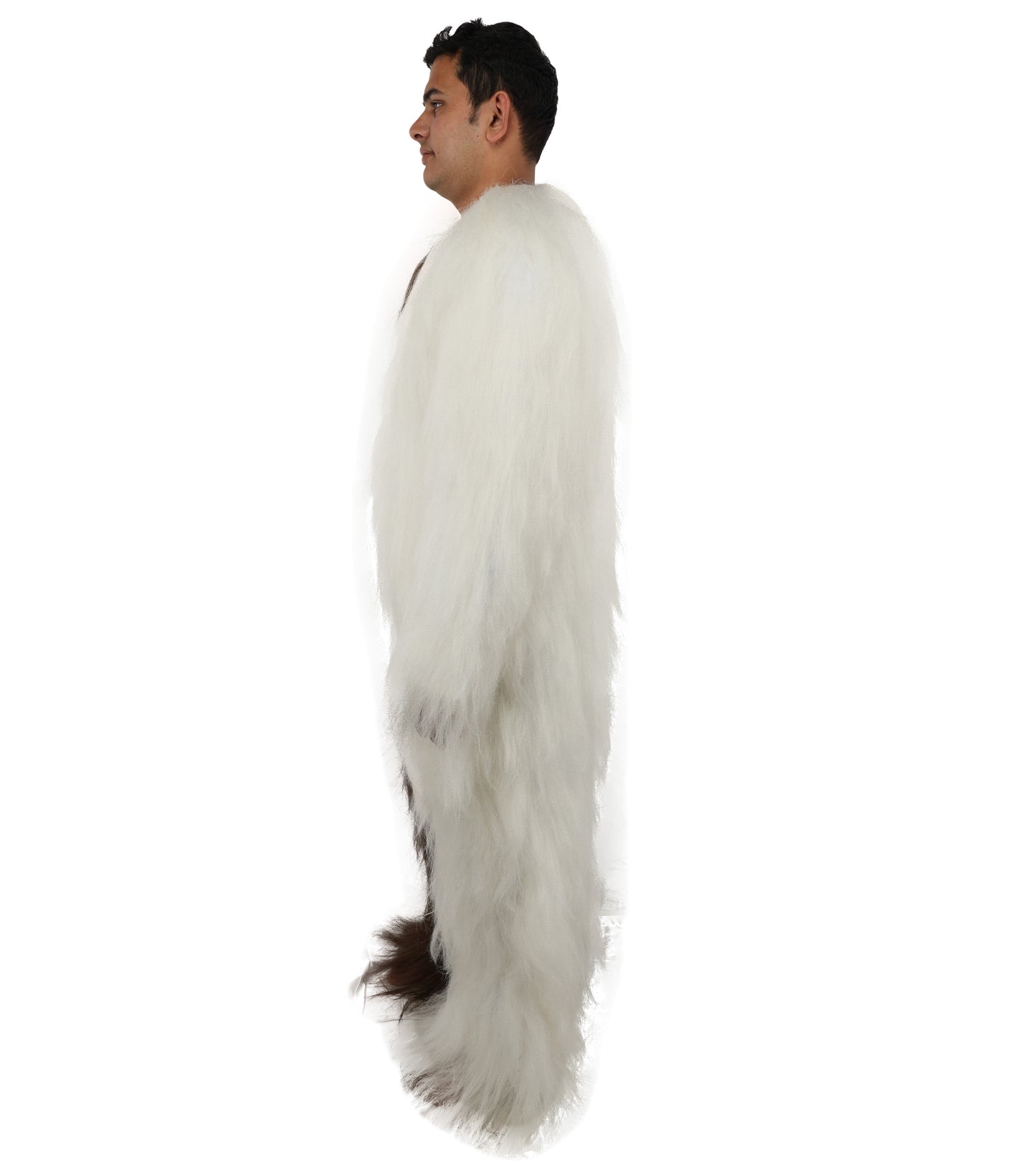 HPO  Extreme Hairy Person Two Part Costume, Mask and Bundle Set - Full-Body Hair Suit Extra-Long Costume Wig for Halloween, Cosplay & Parties - Multiple Color Options