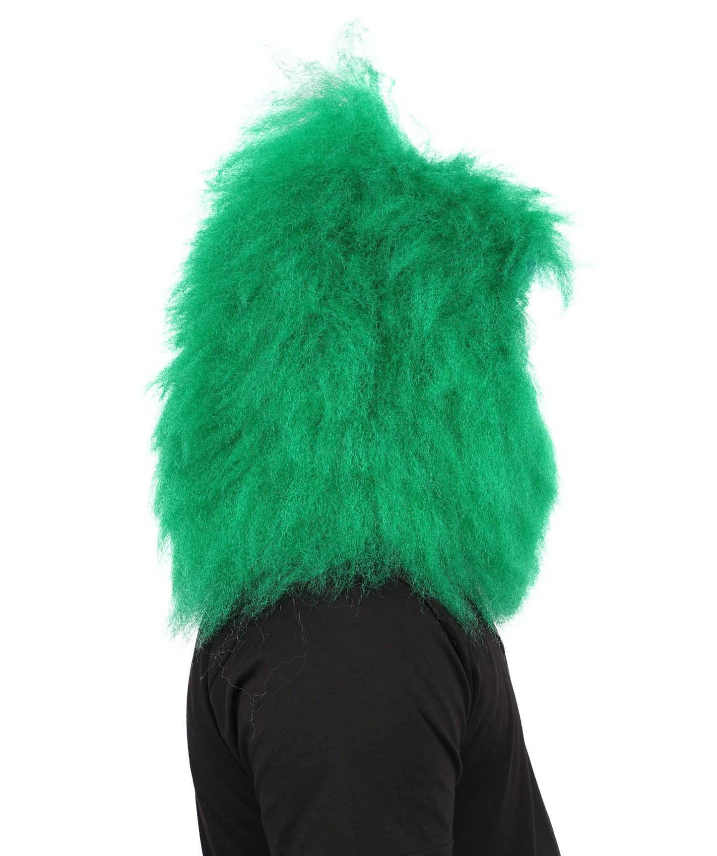 HPO Unisex Green Animal Fur Monster Costume Bundle – 75 Inch Full Outfit with Head Mask & Body Suit | Plush Mascot Style Costume for Halloween and Cosplay