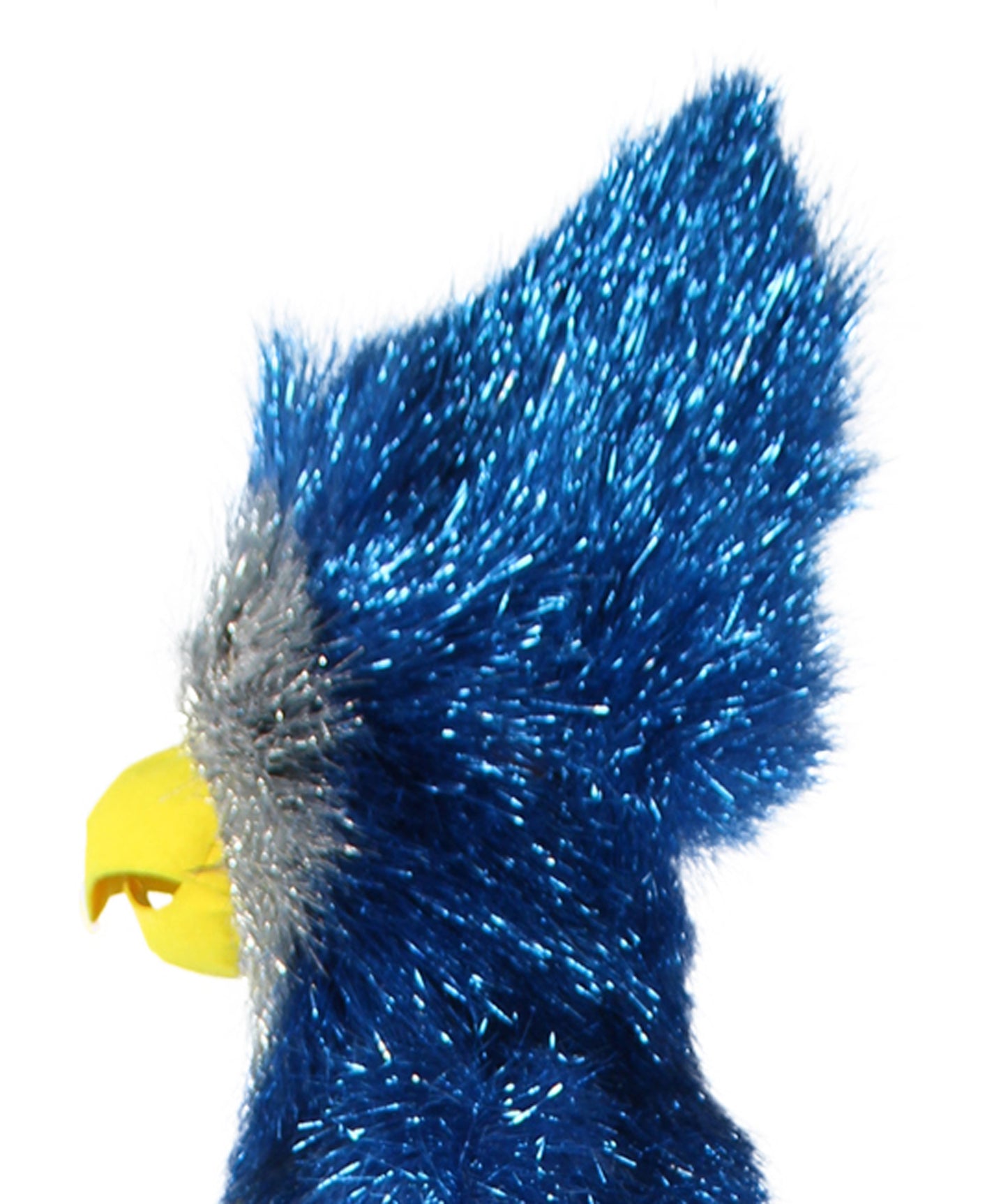 HPO Men's Furry Cardinal Mascot Tinsel Mask Costume, Halloween-Mask, Flame-retardant Tinsel Material