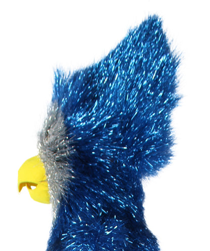 HPO Men's Furry Cardinal Mascot Tinsel Mask Costume, Halloween-Mask, Flame-retardant Tinsel Material