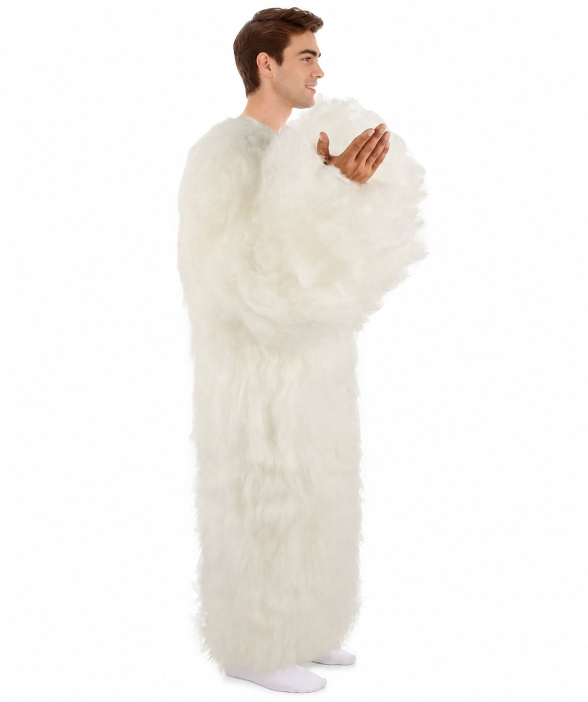 Unisex White Furry British TV Naughty Cloud Costume | Best for Halloween | Flame-retardant Synthetic Fiber