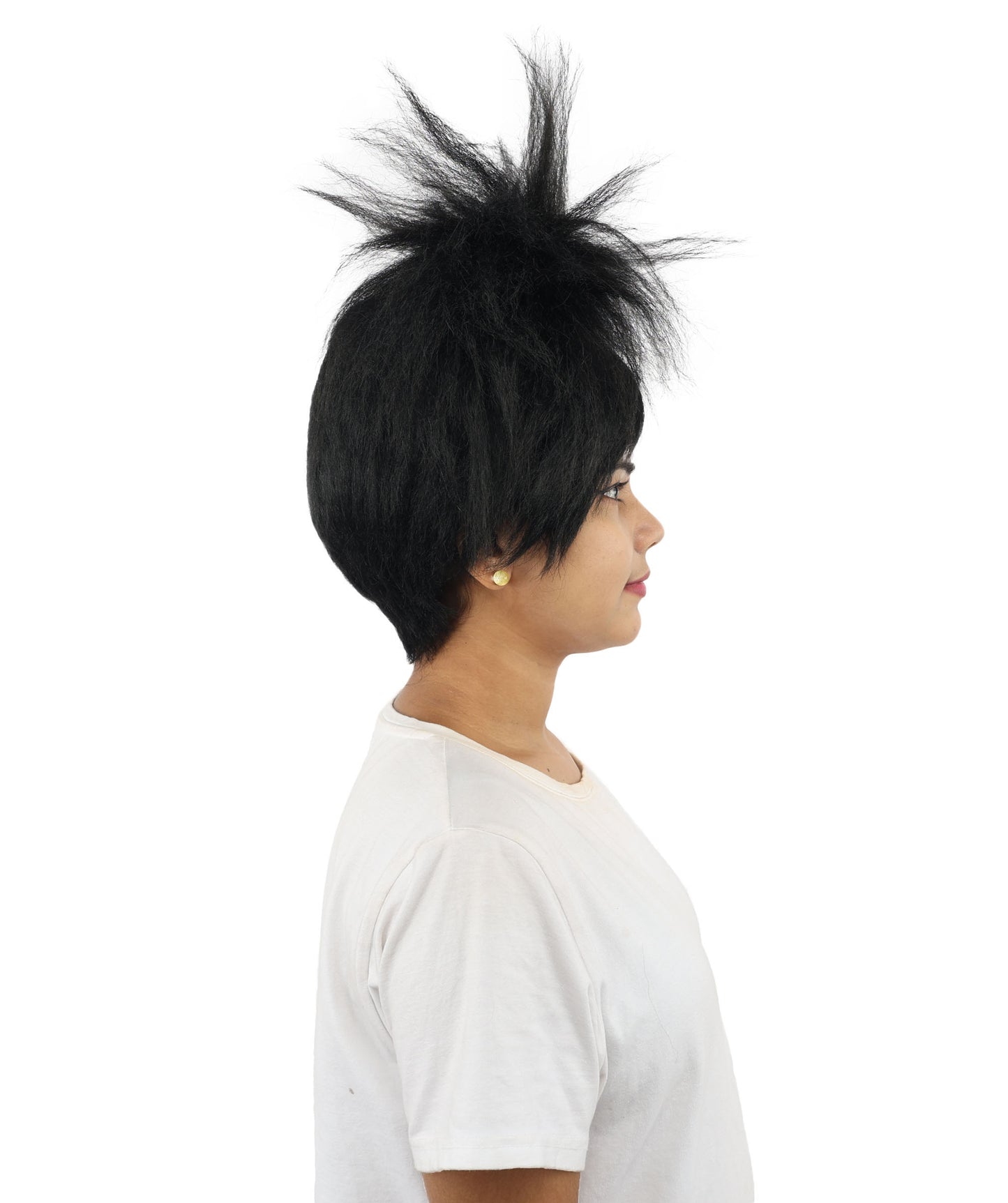 HPO Women’s 15-Inch Orange Spiky Troll Wig | Fun Animated Character | Bright and Bold Look for Halloween, Cosplay, and Themed Party