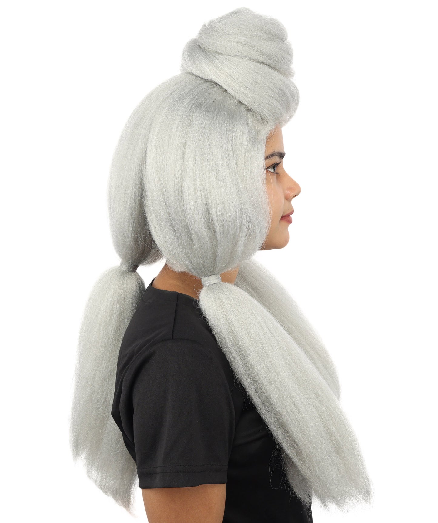 HPO Women’s High Volume Extra Long Yarn Twisted Bun Wig – Multiple Color Options | Bubble Ponytails Hairpiece with Capless Cap | Statement Headpiece for Halloween, Cosplay, Theater and Drag Looks