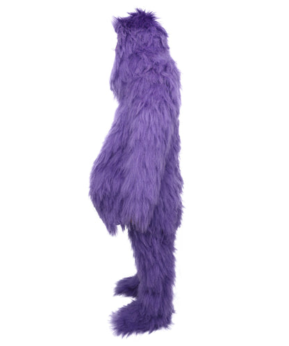 Adult Full Purple Monster Fur Bundle Costume & Mask Set | Body Suit with Head Mask | Ideal for Halloween, Cosplay and Parties