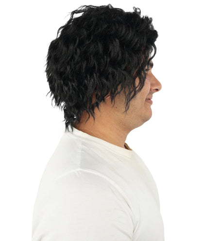 HPO Adult Men's Messy Wavy Shag Wig | Multiple Color Options | Create of synthetic fiber, relaxed tousled volume, breathable base | Party, Halloween, theater, drag, performance, costume events