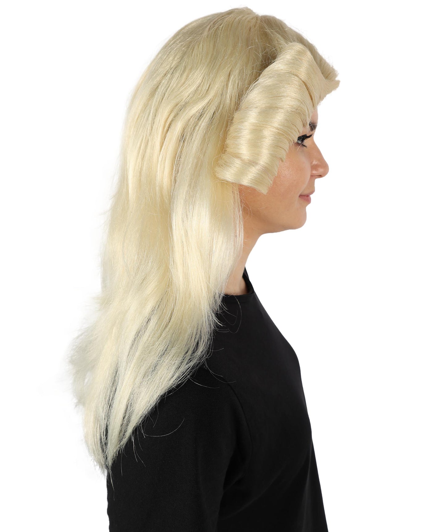 HPO Women's 70's Flick Multiple Color Retro Wig, Flame-retardant Synthetic Fiber